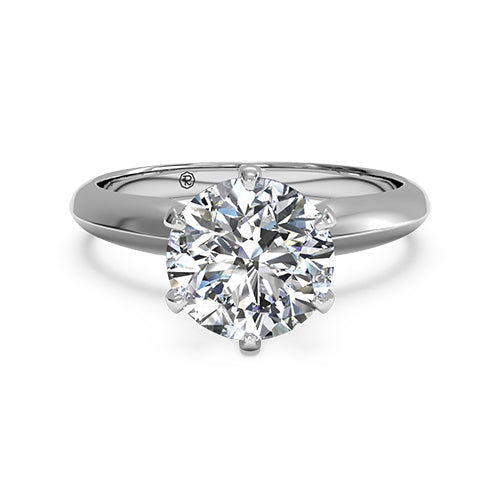 Ritani Solitaire Diamond Six-Prong Knife-Edge Engagement Ring