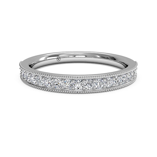 Ritani Women's Diamond Milgrain Wedding Band