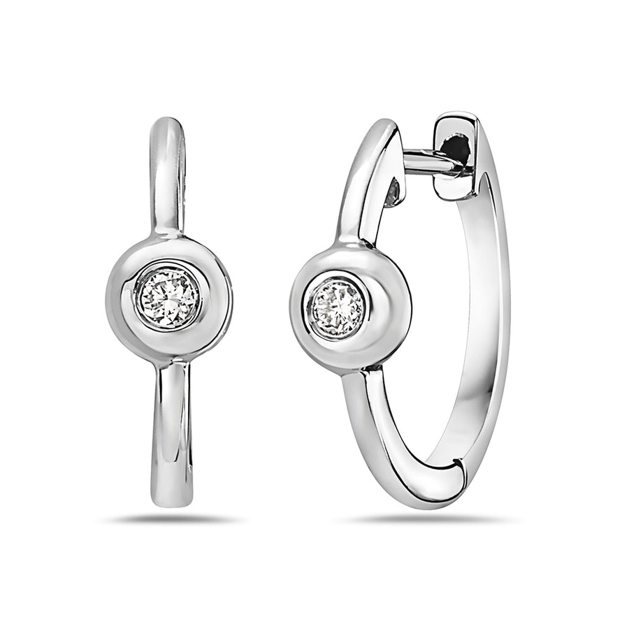 Bassali White 14k Gold Earrings