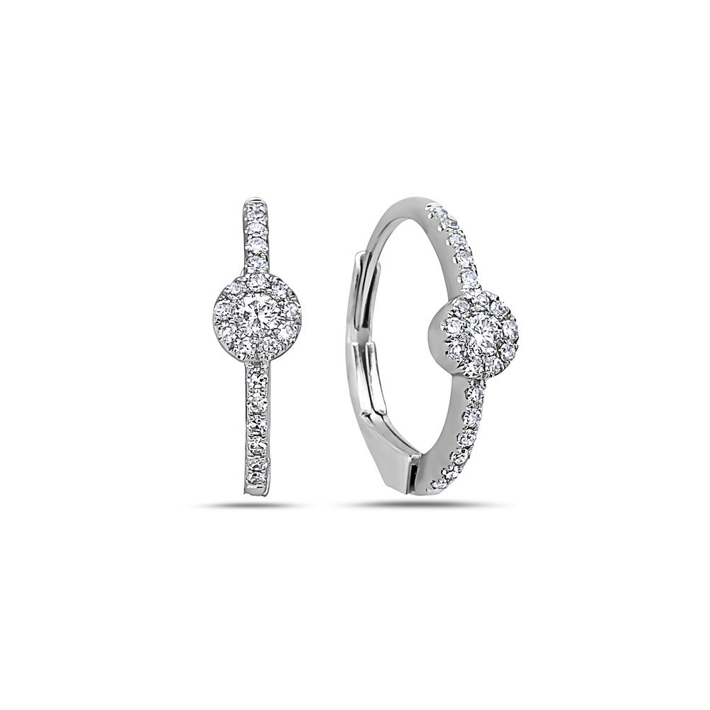 Bassali White 14k Gold Earrings