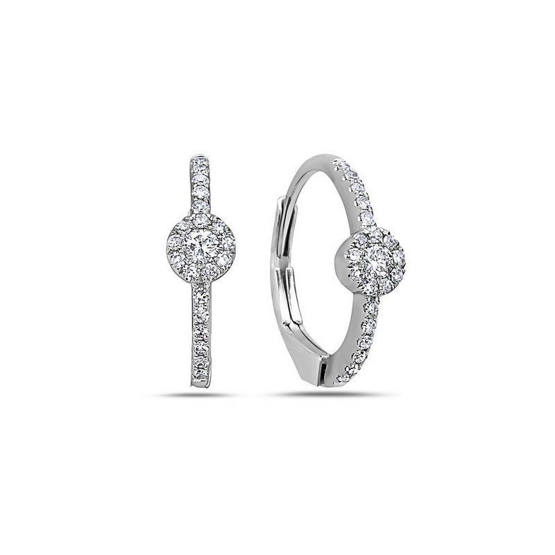 Bassali White 14k Gold Earrings