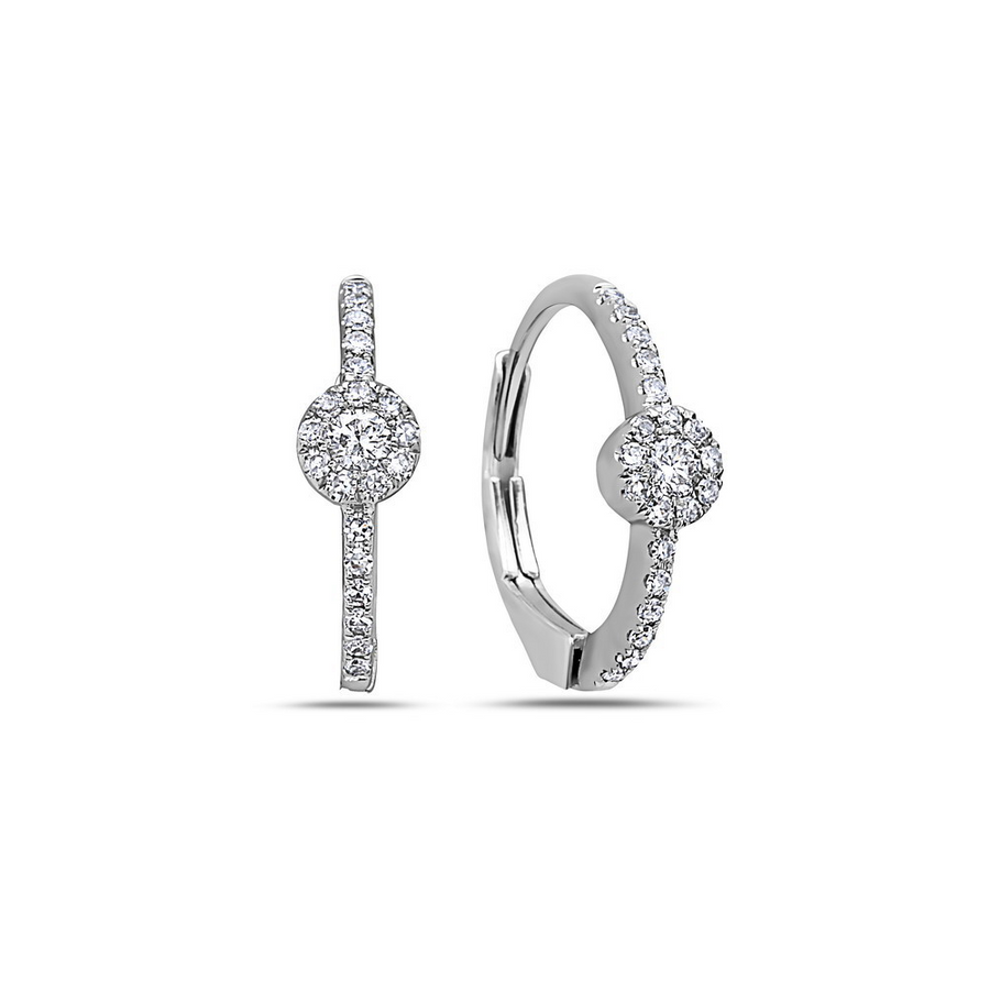 Bassali White 14k Gold Earrings