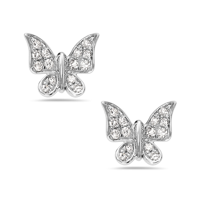 Bassali White 14k Gold Earrings