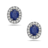 Bassali White 14k Gold & Sapphire Earrings