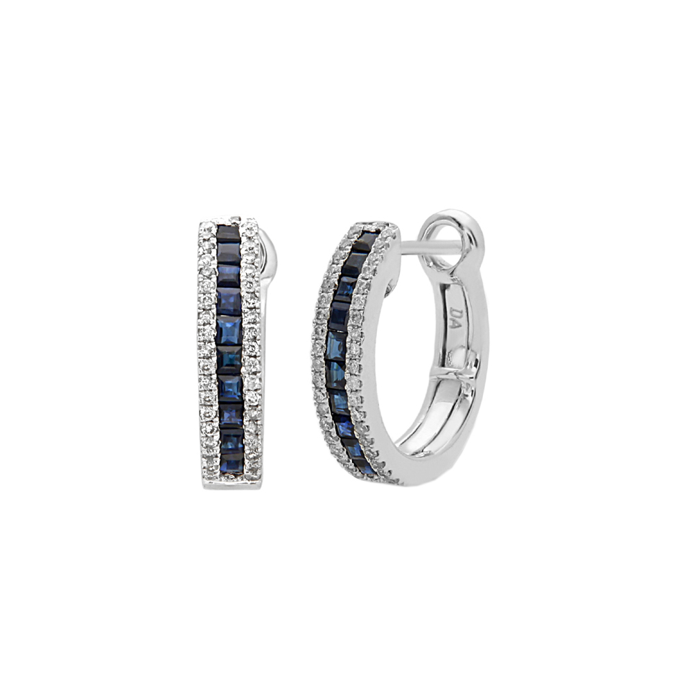 Bassali White 14k Gold & Sapphire Earrings