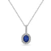 Bassali White 14k Gold & Sapphire Pendant - With Chain