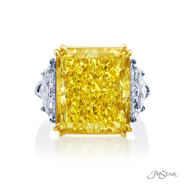 JB Star Platinum And Yellow Gold Yellow Diamond Engagement Ring - 0283-001