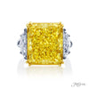 JB Star Platinum And Yellow Gold Yellow Diamond Engagement Ring - 0283-001