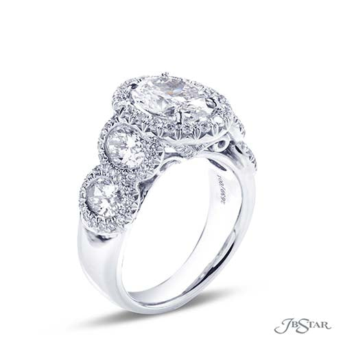 JB Star Oval Diamond Engagement Ring