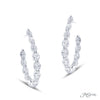 JB Star Platinum Diamond Hoop Earrings - 2354-009