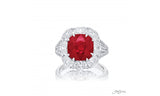 JB Star GIA Certified Ruby & Diamond Ring
