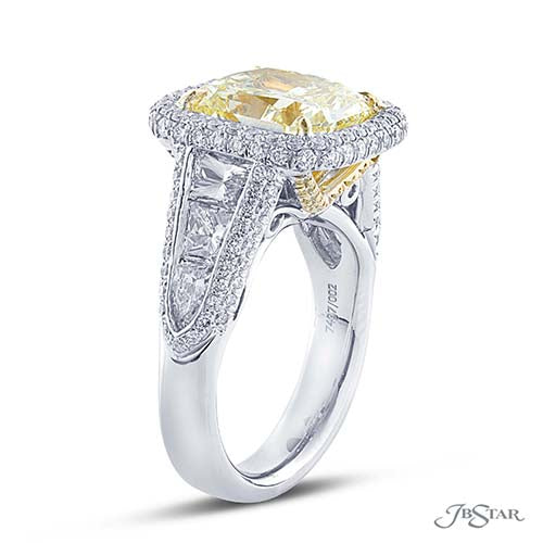 JB Star Platinum White and Yellow Diamond Engagement Ring - 7407-002