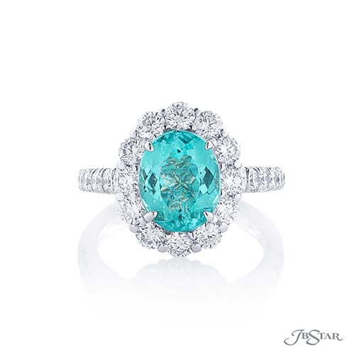 JB Star Plantinum Sapphire and Diamond Engagement Ring - 2371-004