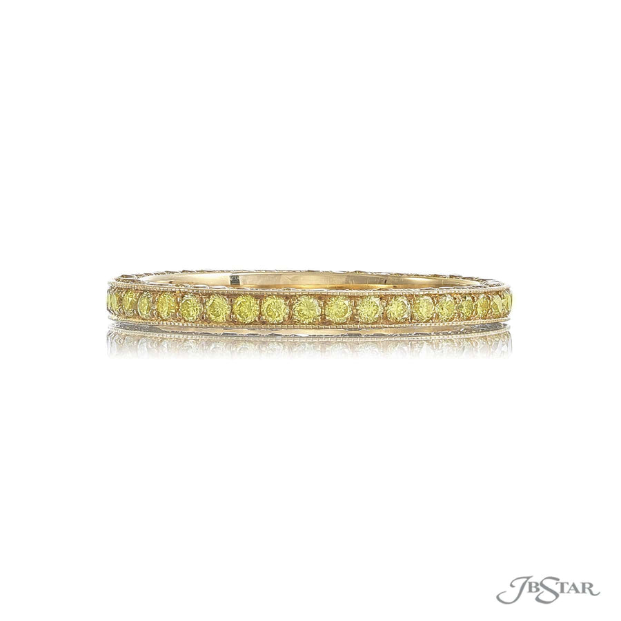 JB Star Yellow Diamond Eternity Band in Yellow Gold