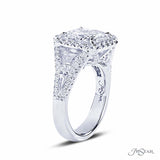 JB Star Platinum Halo Engagement Ring - 7140-032