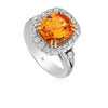 Christopher Designs Mandarin Garnet and Diamond Ring