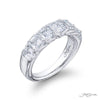 JB Star Anniversary Wedding Band Platinum Diamond Emerald Cut 3.17 ct.