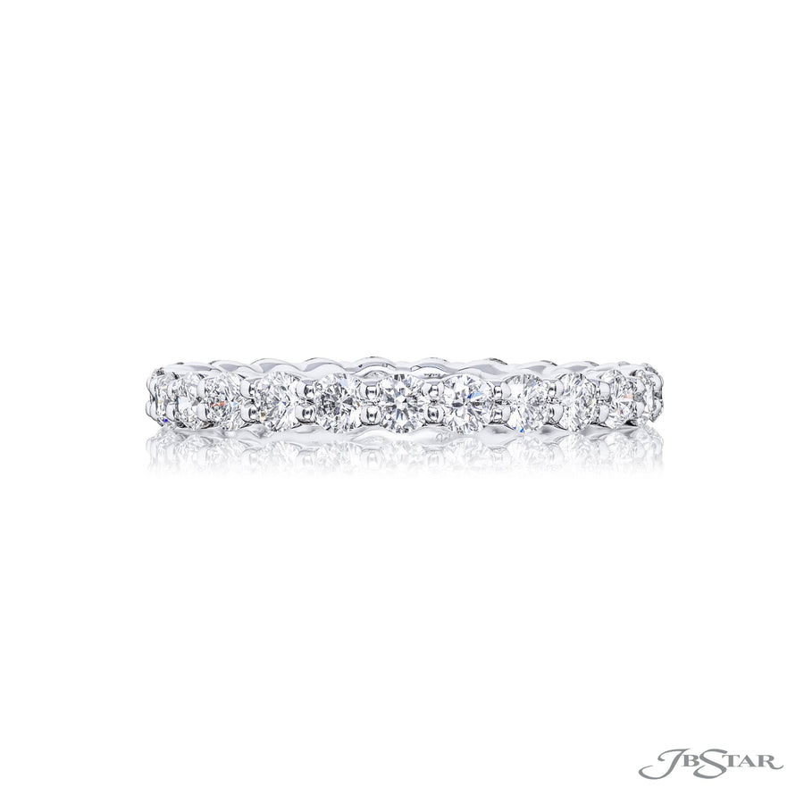 JB Star Eternity Wedding Band Platinum Diamond Round Cut 1.2 ct.