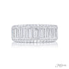 JB Star Anniversary Wedding Band Platinum Diamond Tapered baguette Cut 2.5 ct.