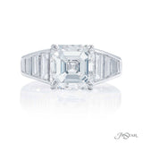 JB Star Diamond Engagement Rings Platinum IF G Diamond Emerald Trapezoid Cut 3.69 ct.