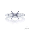 JB Star Semi Mount Engagement Rings Platinum Pear Cut 1.48 ct.