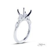 JB Star Semi Mount Engagement Rings Platinum Pear Cut 1.48 ct.