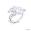 JB Star Diamond Engagement Rings Platinum SI1 SI2 G Diamond Pear,Oval Cut 3.03 ct.