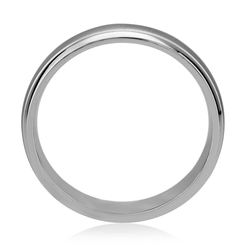 A. Jaffe Classic Brushed and Bright Finish Combination Men's Ring