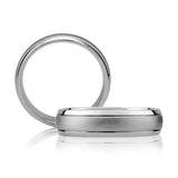 A. Jaffe Classic Brushed and Bright Finish Combination Men's Ring