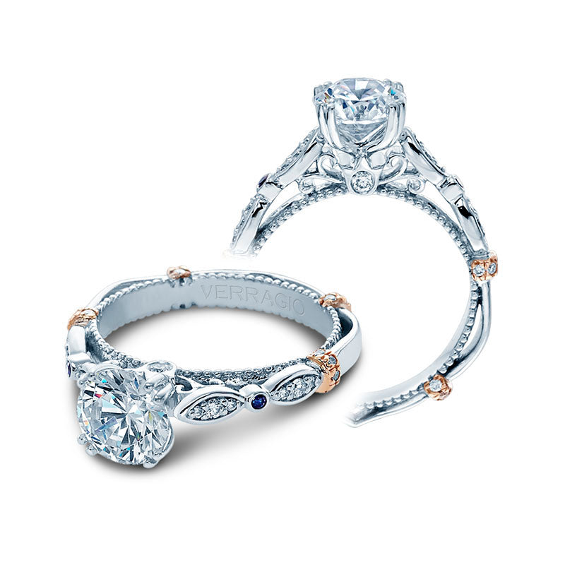 Verragio 14k White Gold Parisian Straight Engagement Ring