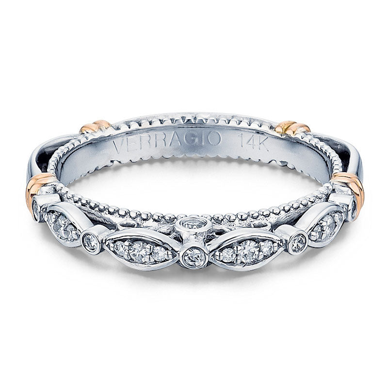 Verragio 14k White Gold Parisian Diamond Wedding Band