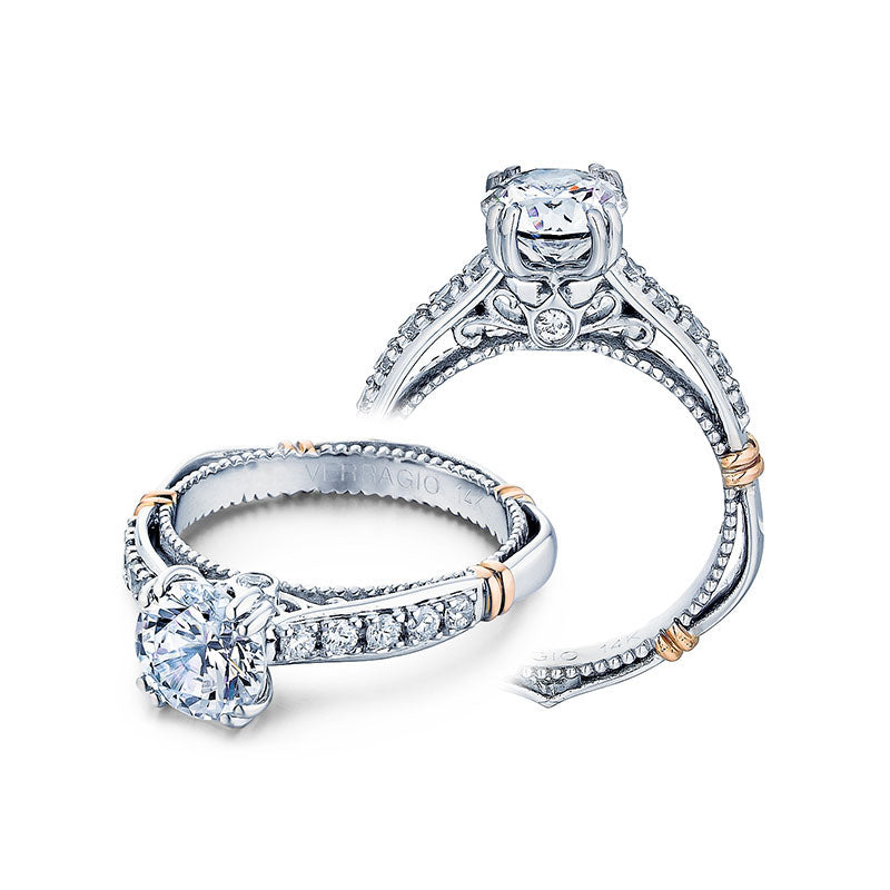 Verragio 14k White Gold Parisian Pave Engagement Ring