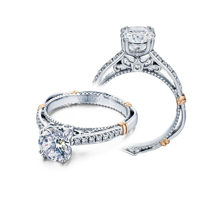 Verragio 14k White Gold Parisian Pave Engagement Ring