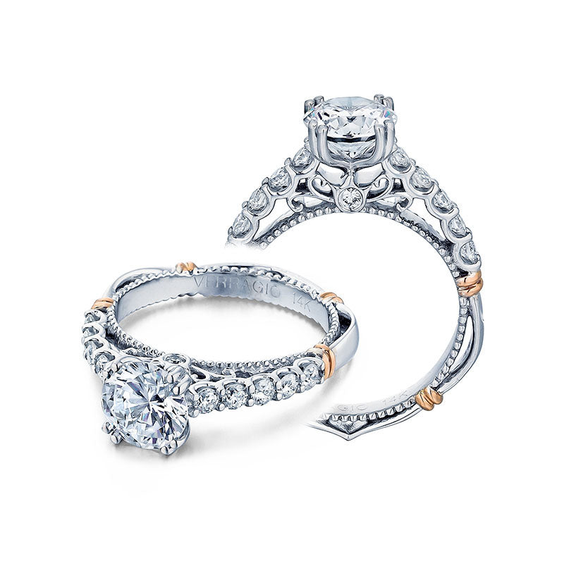 Verragio 14k White Gold Parisian Straight Engagement Ring