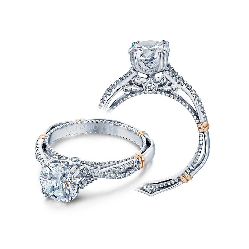 Verragio 14k White Gold Parisian Pave Engagement Ring