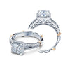 Verragio 14k White Gold Parisian Halo Engagement Ring