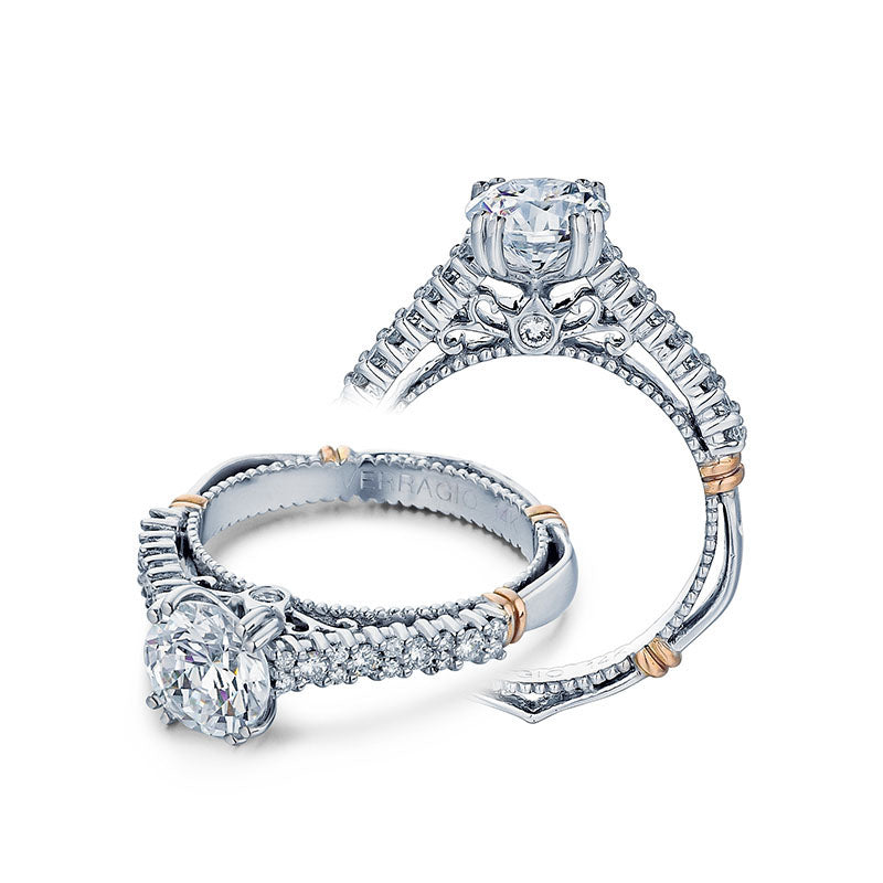 Verragio 14k White Gold Parisian Straight Engagement Ring