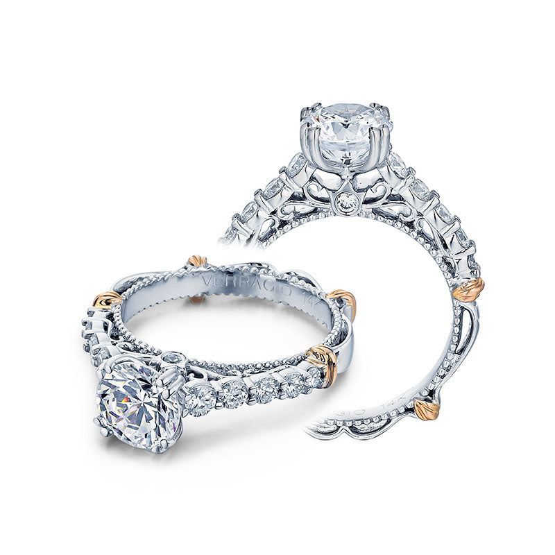 Verragio 14k White Gold Parisian Straight Engagement Ring