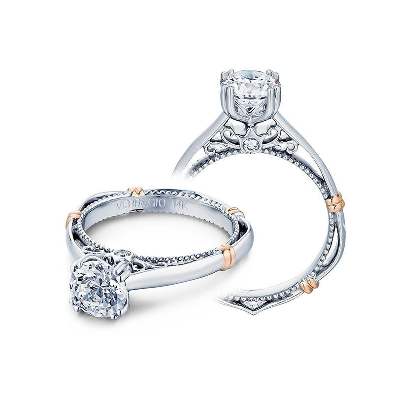 Verragio 14k White Gold Parisian Solitaire Engagement Ring