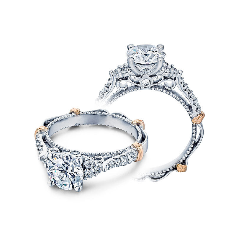 Verragio 14k White Gold Parisian Straight Engagement Ring