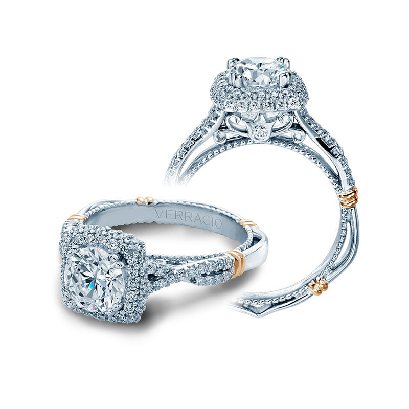 Verragio 14k White Gold Parisian Straight Engagement Ring