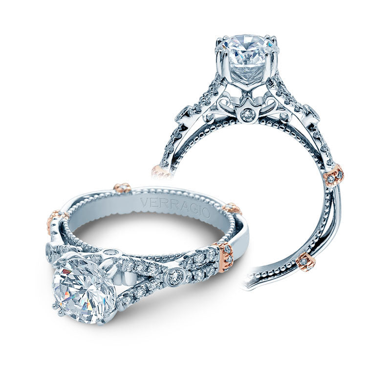 Verragio 14k White Gold Parisian Straight Engagement Ring