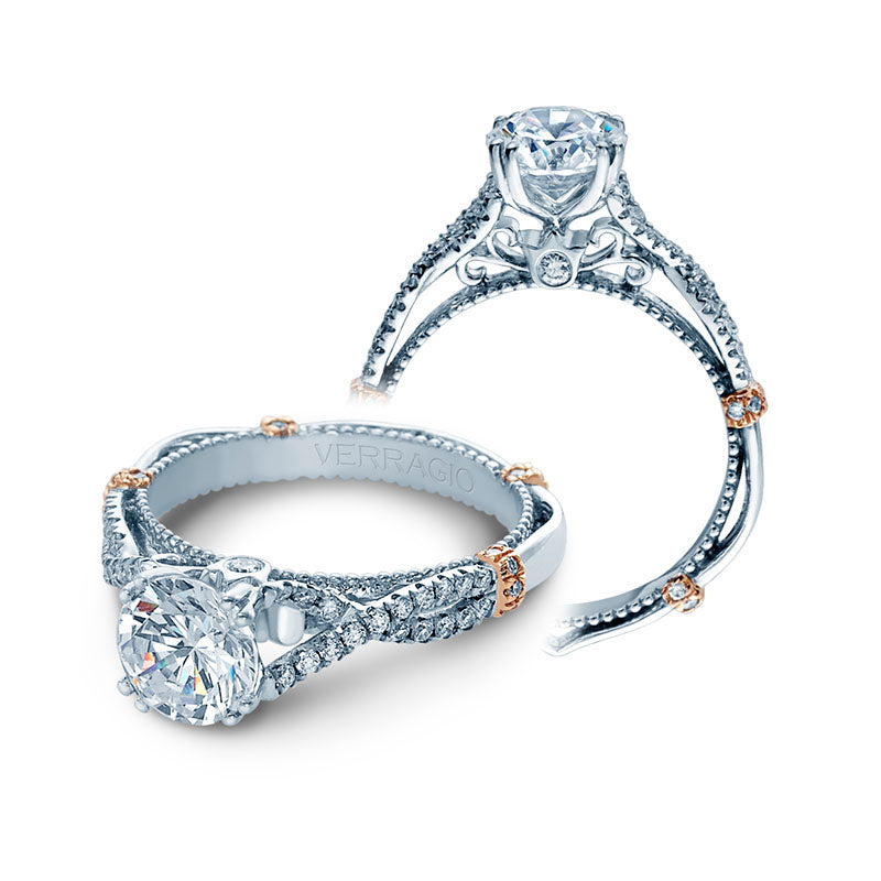 Verragio 14k White Gold Parisian Straight Engagement Ring