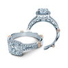 Verragio 14k White Gold Parisian Halo Engagement Ring