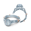 Verragio 14k White Gold Parisian Halo Engagement Ring