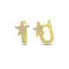 Brevani 14K Yellow Gold Diamond Shooting Star Huggie Earrings