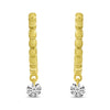 Brevani 14K Yellow Gold Dashing Diamond Huggie Earrings