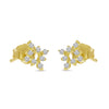 Brevani 14K Yellow Gold Diamond Mini Starburst Stud Earrings