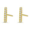 Brevani 14K Yellow Gold Diamond Bar Stud Earrings