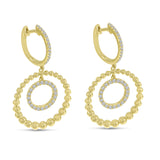 Brevani 14K Yellow Gold Beaded Sphere Dangle Earrings